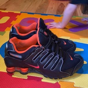 Black & Orange Nike Shox